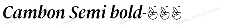 Cambon Semi bold字体转换